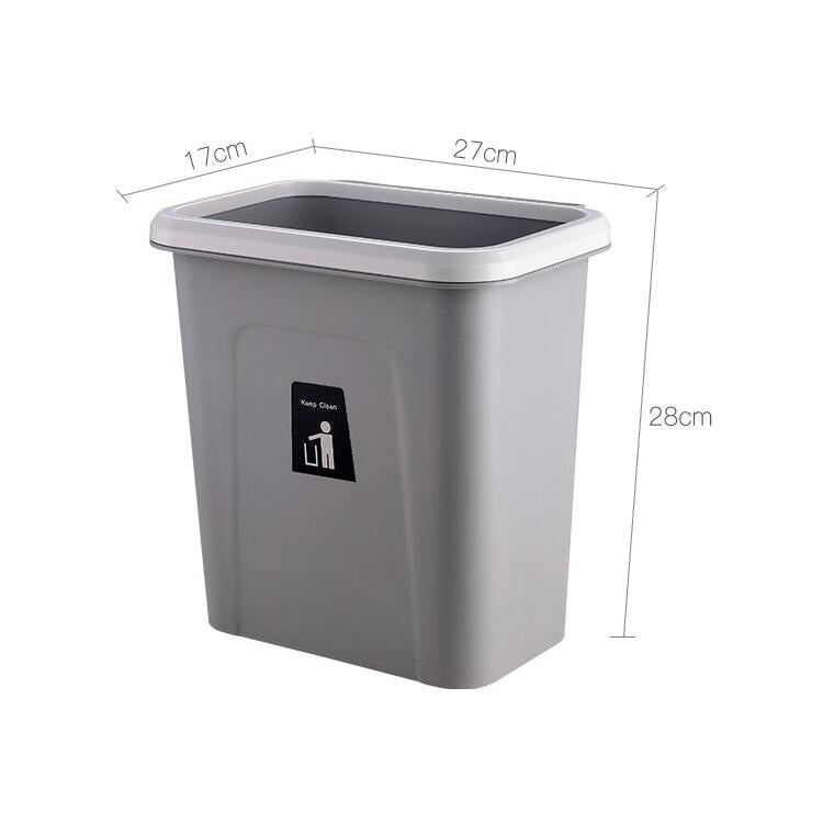 Kitchen Square Sorted Wall+mounted Hanging Plastic Sanitary Trash Can