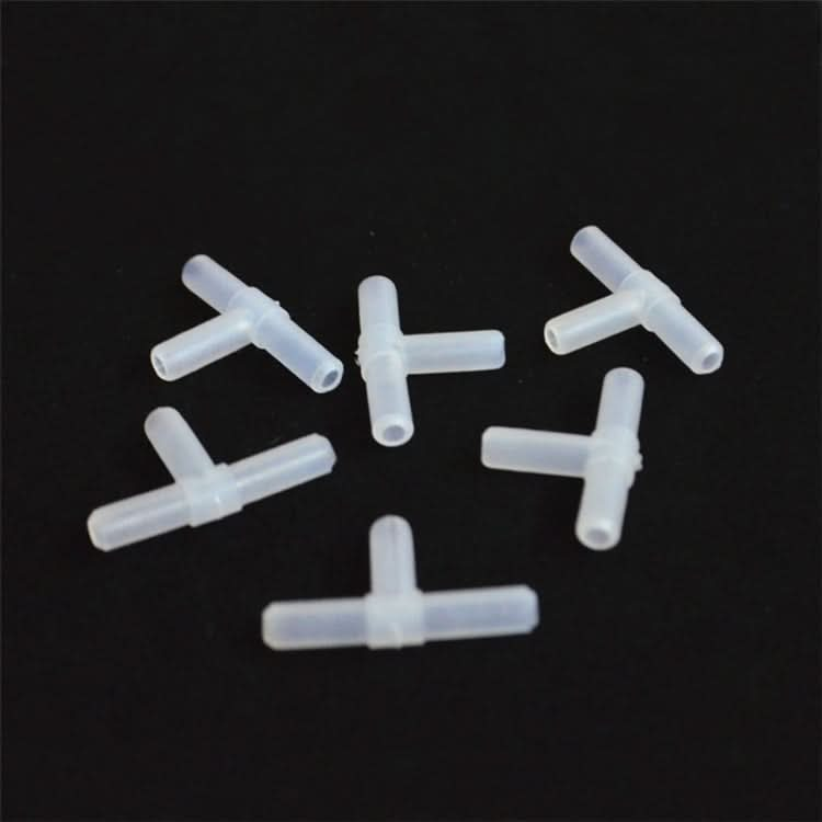 10 PCS 4mm T Shape 3-Way Plastic Fish Tank Acuarios Aquarium Air Pump Line Tubing Joints Connectors - Reluova