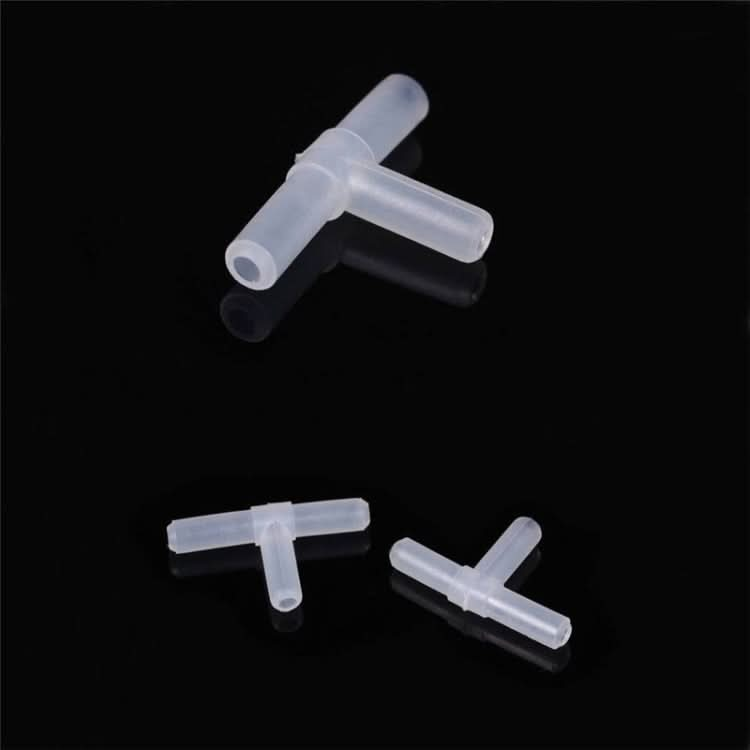 10 PCS 4mm T Shape 3-Way Plastic Fish Tank Acuarios Aquarium Air Pump Line Tubing Joints Connectors - Reluova