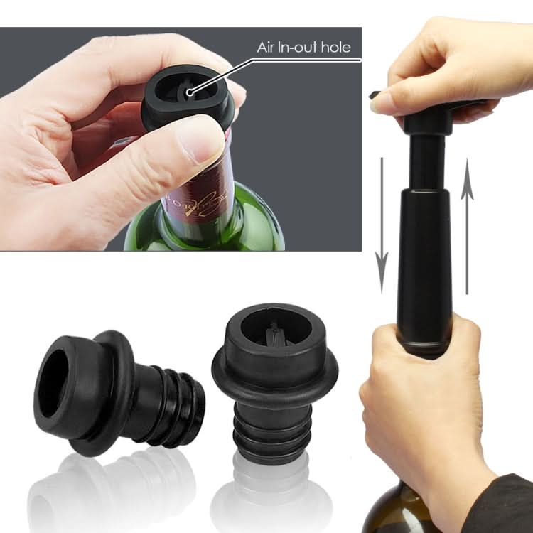 Red Wine Vacuum Pump Freshener Silicone Wine Stopper Set - Reluova