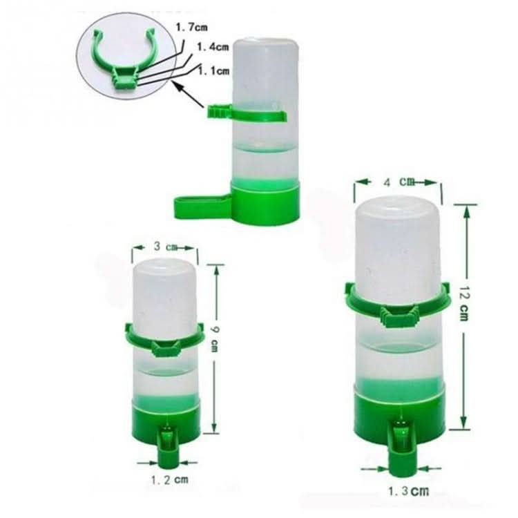 10 PCS Practical Birds Feeding Equipment Parrot Bird Drinker Watering Feeder with Clip(S)-Reluova