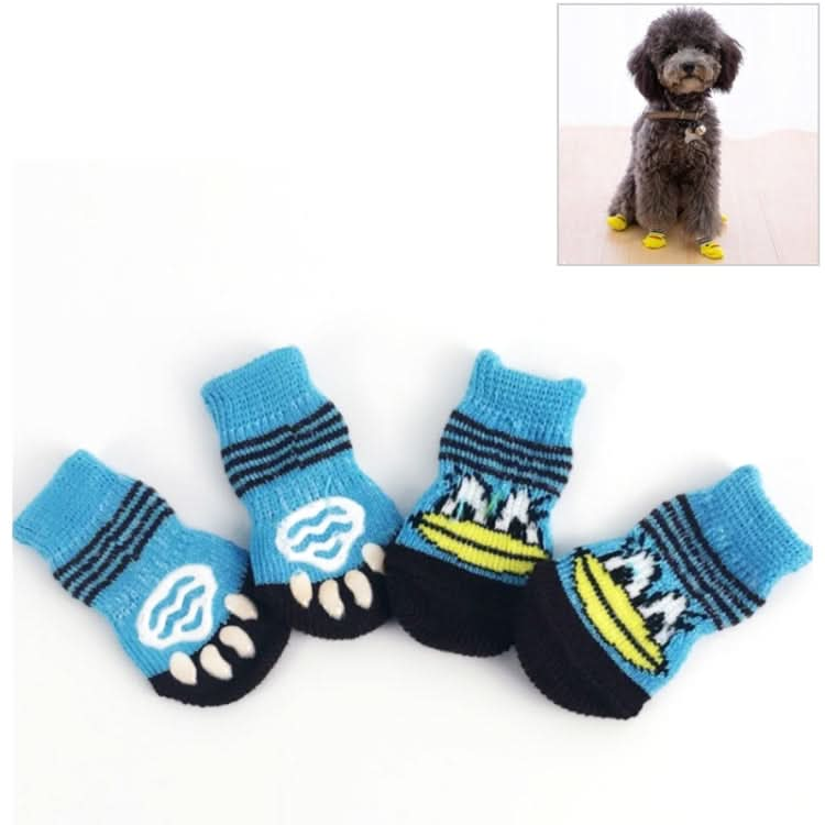 4pcs /Set Cute Puppy Dogs Pet Knitted Anti-slip Socks - Reluova