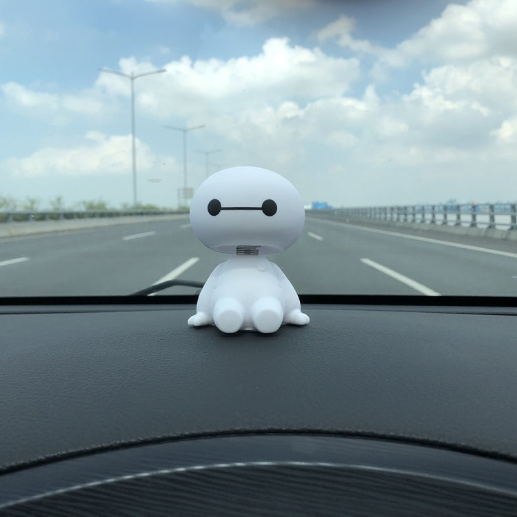 Cartoon Plastic Baymax Robot Shaking Head Figure Car Ornament ÎҵÄÉ̵ê