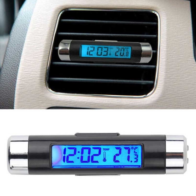 2 in 1 Car Auto Thermometer Clock Calendar LCD Display Screen-Reluova