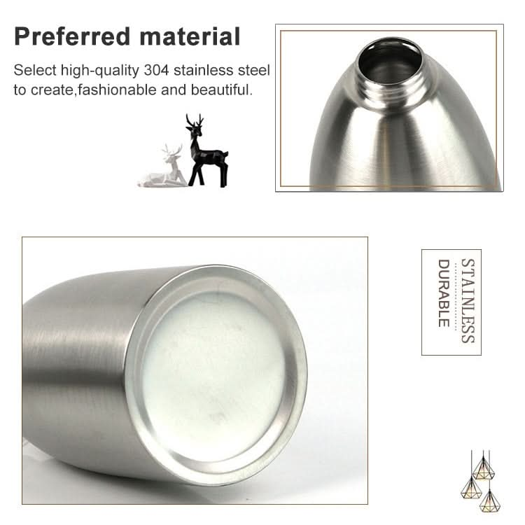 500ml Stainless Steel Soap Dispenser Kitchen Bathroom Shampoo Box Detergent Bottle-Reluova