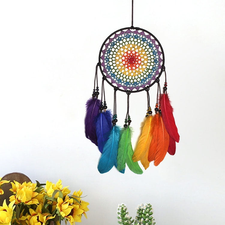 Creative Hand-Woven Crafts Colorful Dream Catcher Home Car Wall Hanging Decoration My Store