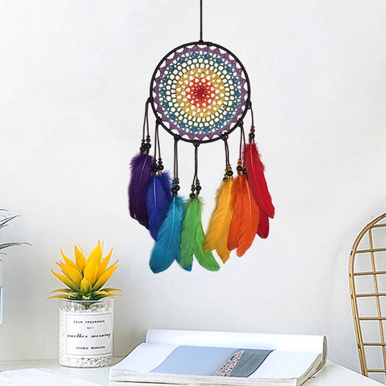 Creative Hand-Woven Crafts Colorful Dream Catcher Home Car Wall Hanging Decoration My Store