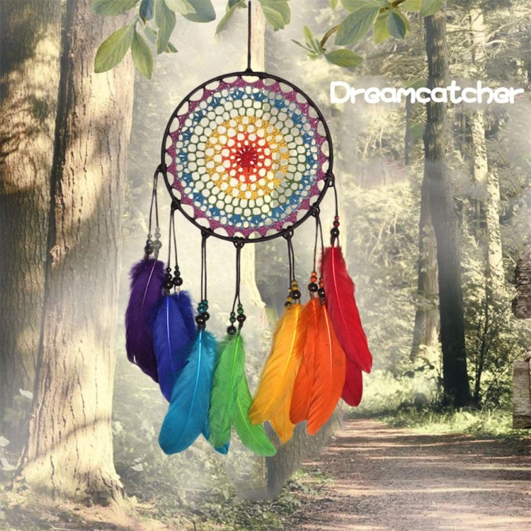 Creative Hand-Woven Crafts Colorful Dream Catcher Home Car Wall Hanging Decoration My Store