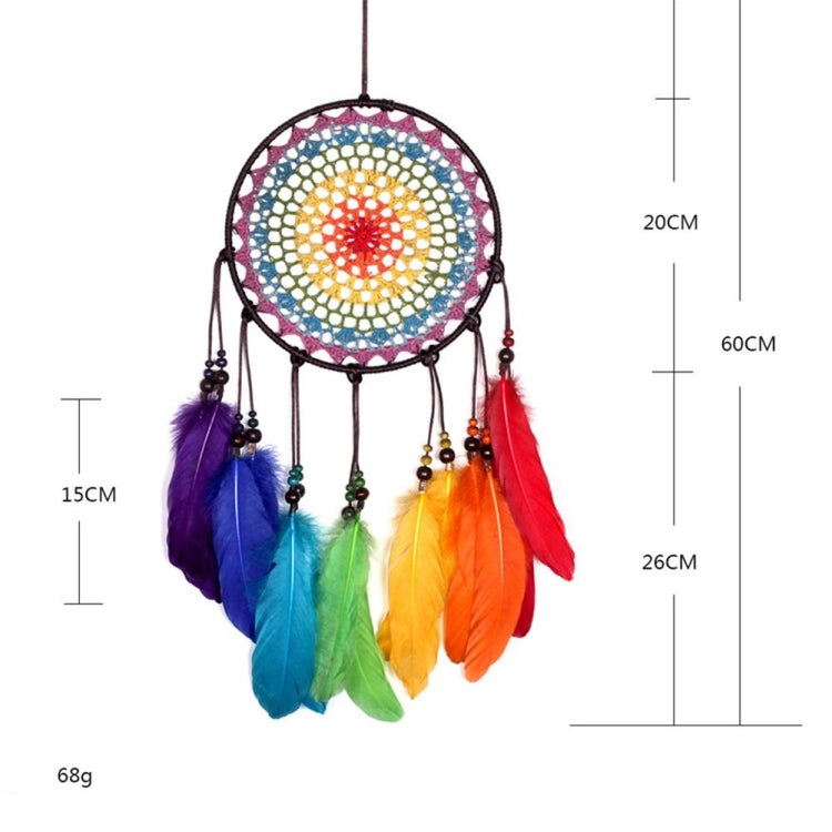 Creative Hand-Woven Crafts Colorful Dream Catcher Home Car Wall Hanging Decoration My Store