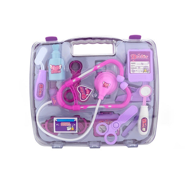 Simulation Stethoscope Set Portable Medicine Box Child Doctor Role Playing Toy Reluova