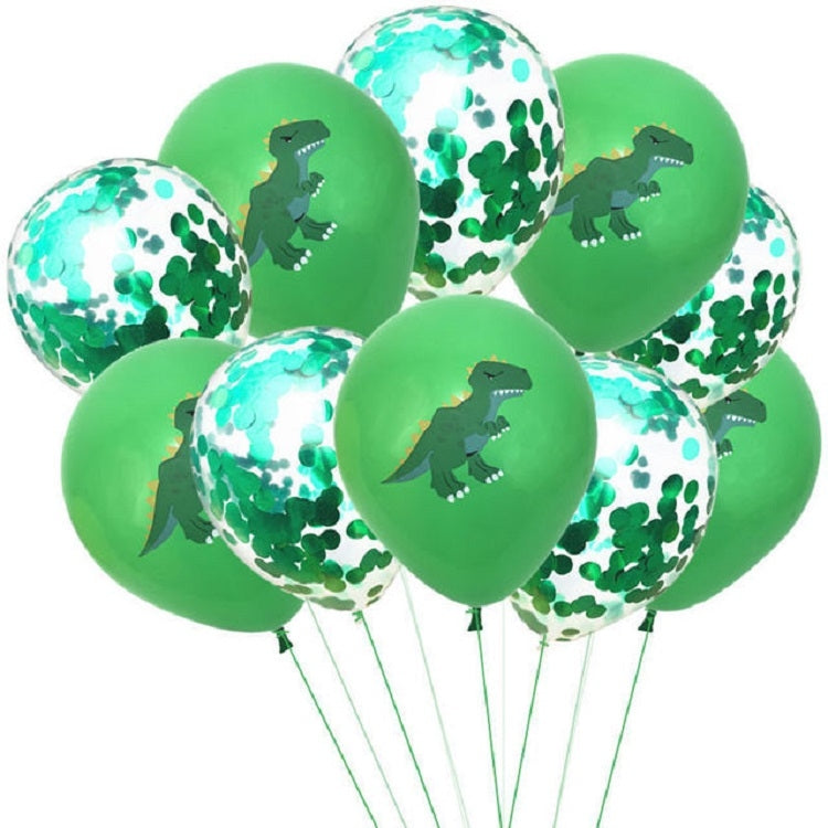 Dinosaur Theme Party Set Birthday Letter Pull Flag Aluminum Film Sequin Dinosaur Balloon Children Birthday Arrangement Decoration My Store