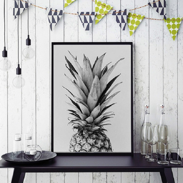 2pcs Modern Minimalist Pineapple Letter Frameless Decorative Painting Living Room Core