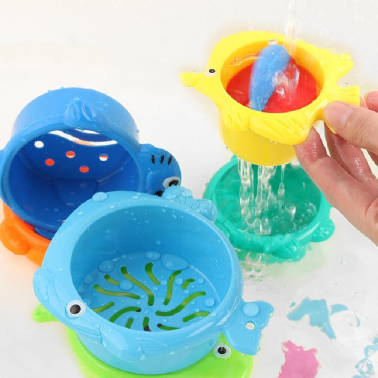 6 in 1 Baby Bath Toys Folding Music Cup Water Spray Beach Toys Reluova