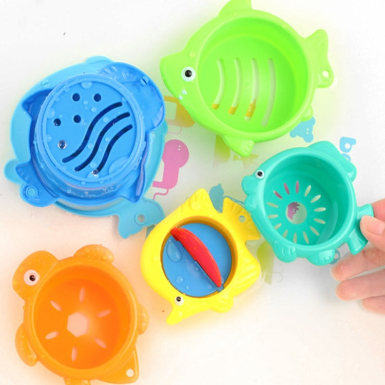 6 in 1 Baby Bath Toys Folding Music Cup Water Spray Beach Toys