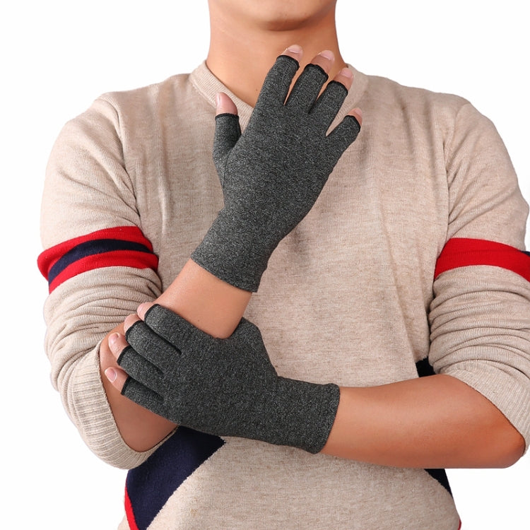 A Pair Sports Breathable Health Care Half Finger Gloves Rehabilitation Training Arthritis Pressure Gloves