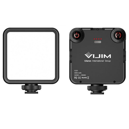 VIJIM VL81 Portable Three Cold and Hot Shoes Dual Color Temperature Fill Light Shooting Recording Lighting Light My Store