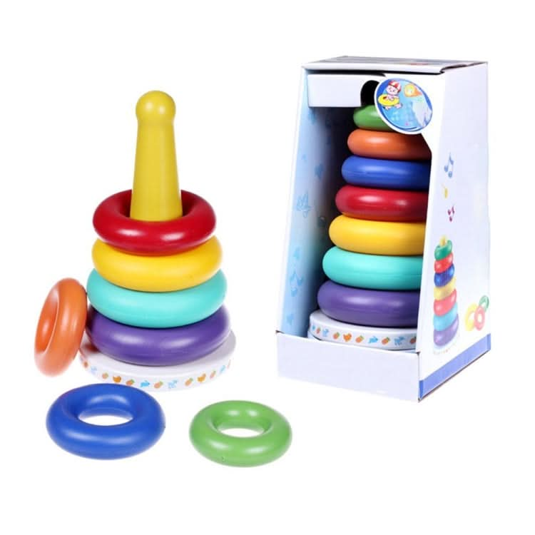 Music Rainbow Stacking Ring Rainbow Tower Tumbler Children Stacking Rings Reluova