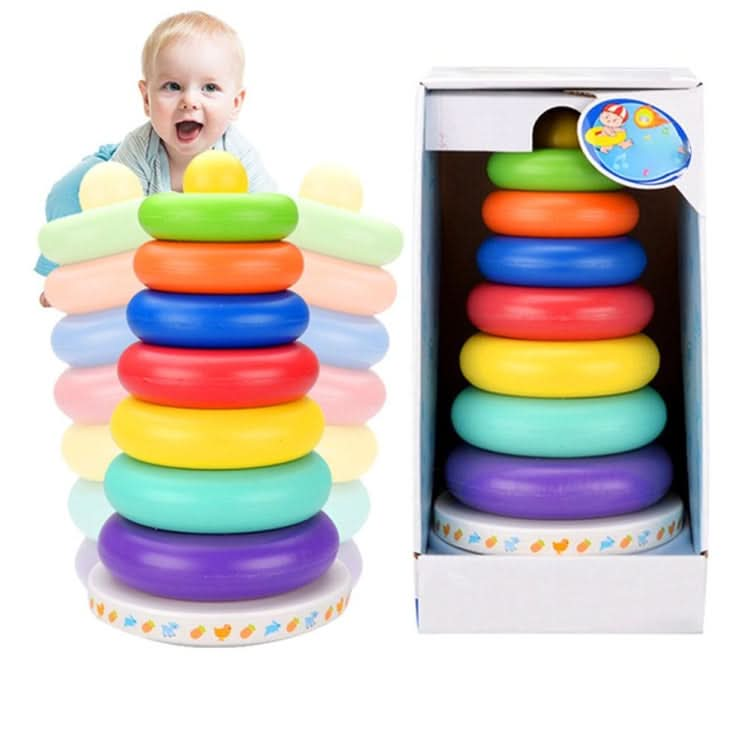 Music Rainbow Stacking Ring Rainbow Tower Tumbler Children Stacking Rings Reluova