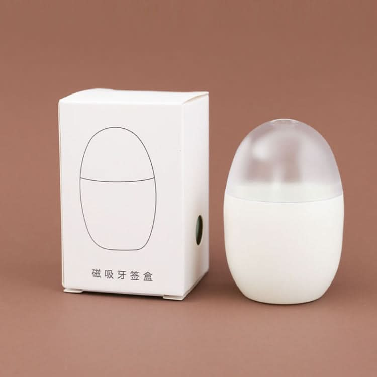 Household Living Room Egg Shape Magnetic Suction Toothpick Box Refrigerator Magnetite Toothpick Holder Random Color Delivery - Reluova