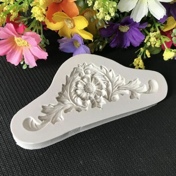 2 PCS Vintage Embossed Fondant Silicone Mold Court Lace Flower Vine DOY Baking Cake Tool-Reluova