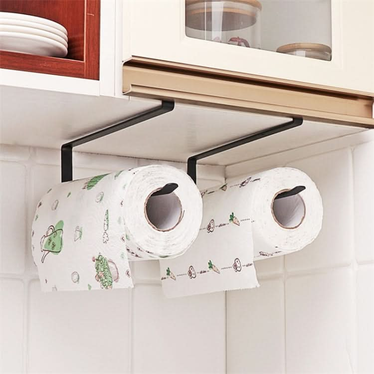 Door Cabinet Hanging Paper Towel Rack Partition Layer Kitchen Paper Cling Film Storage Rack - Reluova