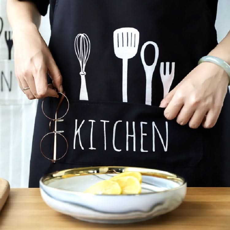 Printing Cutlery Pattern Kitchen Bakery Apron - Reluova