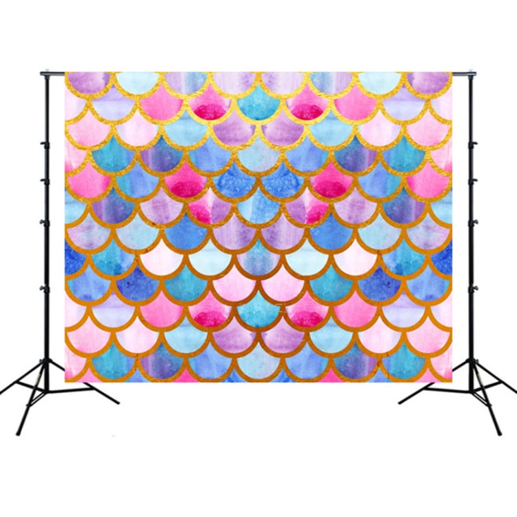 1.5m x 2.1m Mermaid Scales 3D Children's Birthday Party Photo Photography Background Cloth