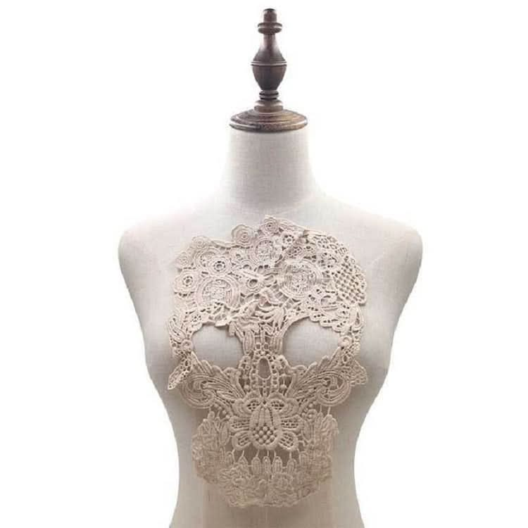 Lace Three-dimensional Hollow Corsage Skull Head Embroidery Cloth Sticker DIY Clothing Accessories, Size: About 31 x 21cm Reluova