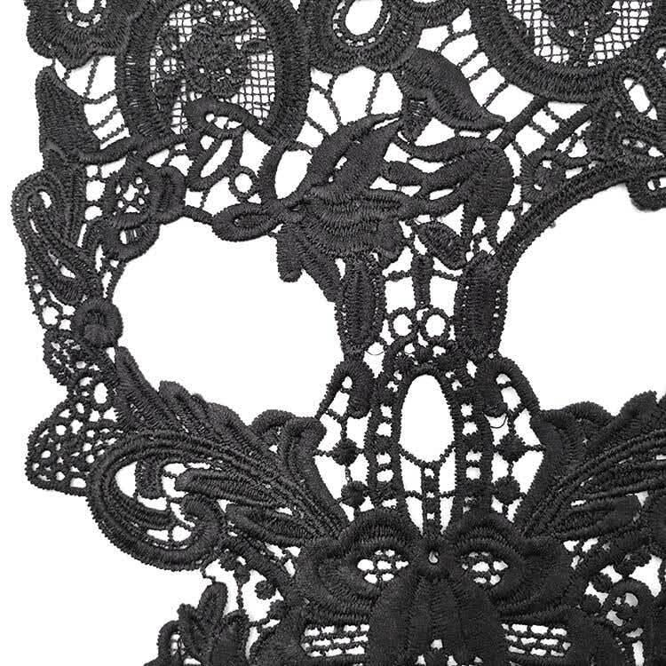 Lace Three-dimensional Hollow Corsage Skull Head Embroidery Cloth Sticker DIY Clothing Accessories, Size: About 31 x 21cm Reluova