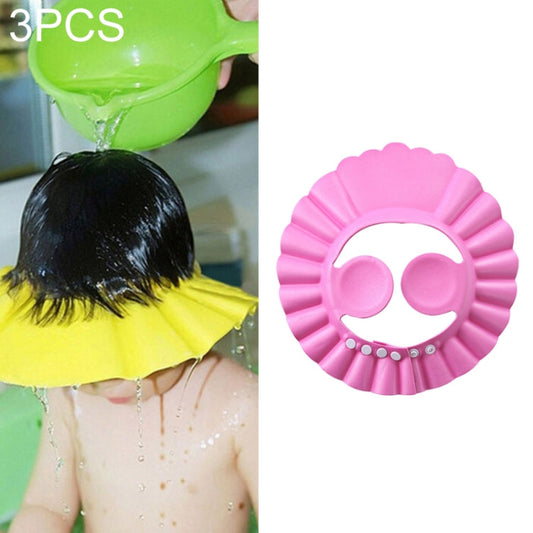 3 PCS Safe Baby Shower Cap Kids Bath Visor Hat Adjustable Baby Shower Cap Protect Eyes Hair Wash Shield for Children Waterproof Cap My Store