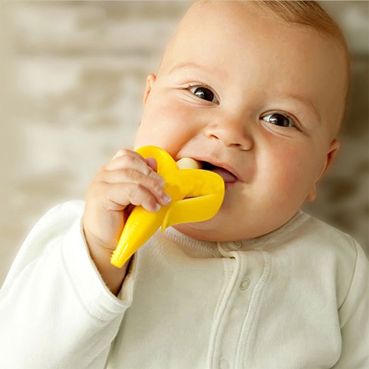 3 PCS Baby Silicone Training Toothbrush Banana Shape Safe Toddle Teether Chew Toys Teething Ring Gift for Infant Baby Chewing My Store