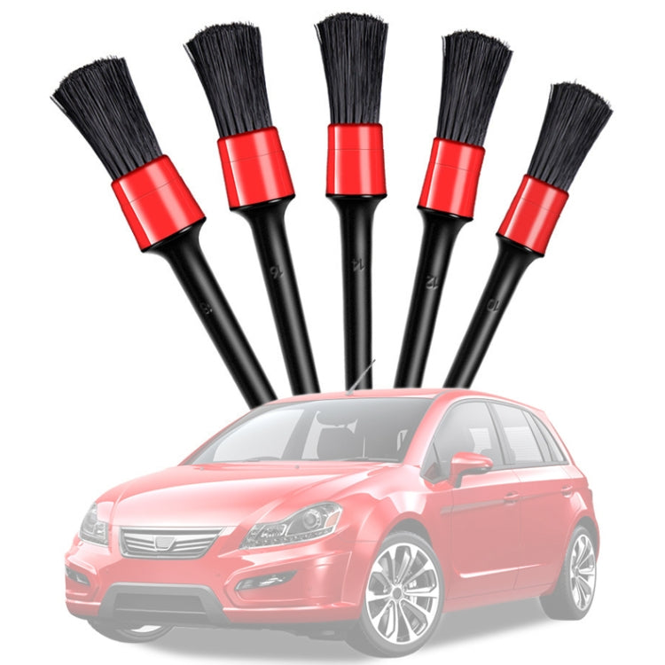 5 Pcs Car Detailing Brush Cleaning Natural Boar Hair Brushes Auto Detail Tools Products Wheels Dashboard ÎҵÄÉ̵ê