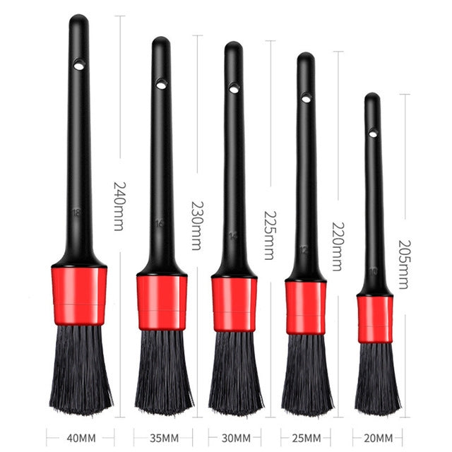 5 Pcs Car Detailing Brush Cleaning Natural Boar Hair Brushes Auto Detail Tools Products Wheels Dashboard ÎҵÄÉ̵ê