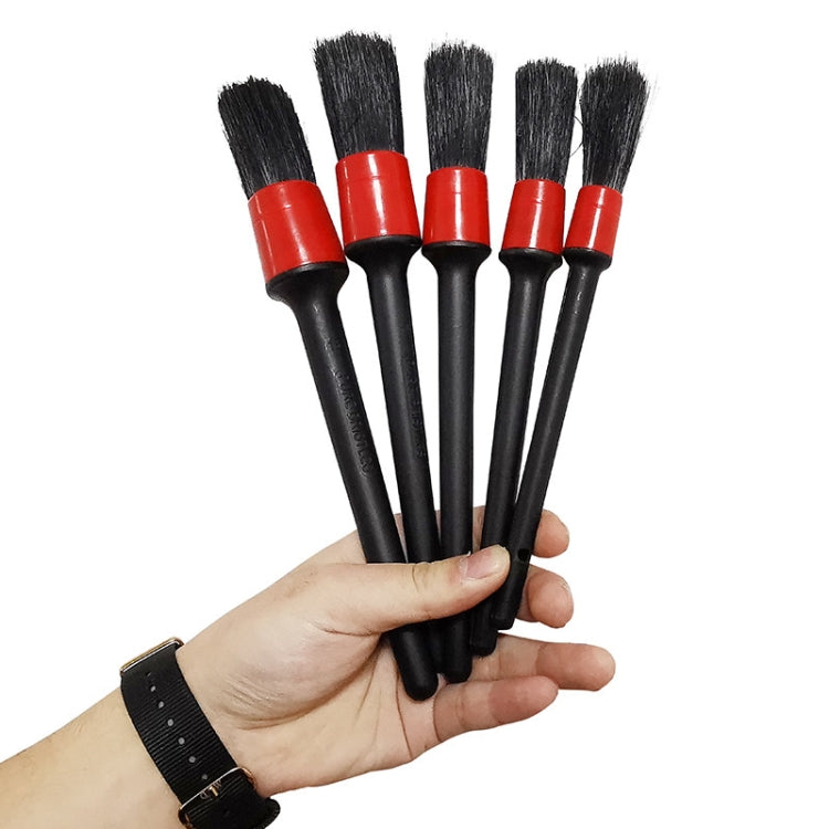 5 Pcs Car Detailing Brush Cleaning Natural Boar Hair Brushes Auto Detail Tools Products Wheels Dashboard ÎҵÄÉ̵ê