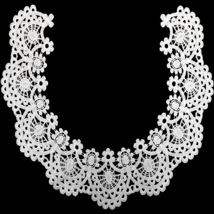 Milk Silk Lace Embroidered Collar Hollow Fake Collar DIY Clothing Accessories, Size: about 32 x 26cm Reluova