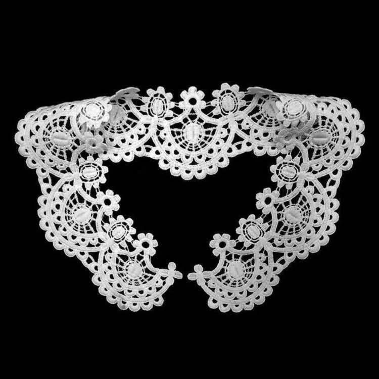 Milk Silk Lace Embroidered Collar Hollow Fake Collar DIY Clothing Accessories, Size: about 32 x 26cm Reluova