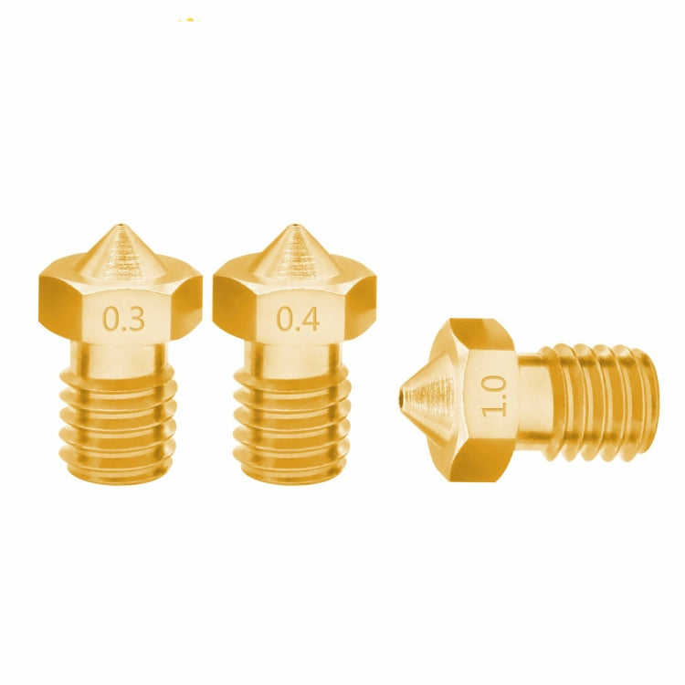 8 PCS Bugatti 3D Printer Accessories E3D-V5 V6 Nozzle M6 Thread Consumables Hot Nozzle-Reluova