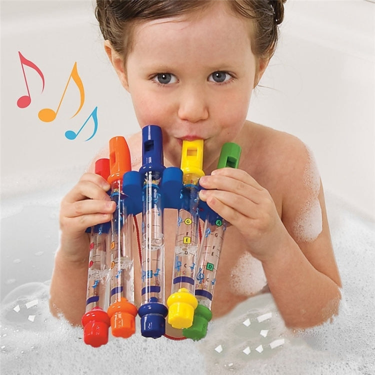 5 PCS/Set Children Colorful Water Flutes Bath Tub Tunes Toys Fun Music Sounds Baby Shower Bath Toy Reluova