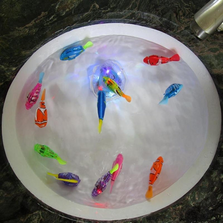 8 in 1 Simulation Electric Fish Babies Shower Toy with Swimming & Lighting Function