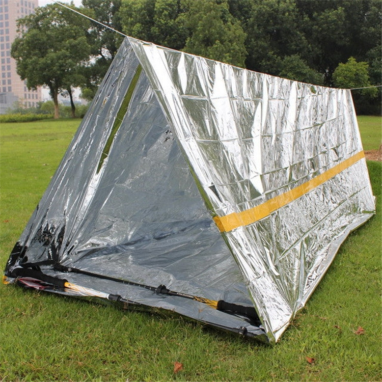 Emergency Simple Tent Outdoor Rescue Blanket First Aid Sunscreen Insulation Blanket