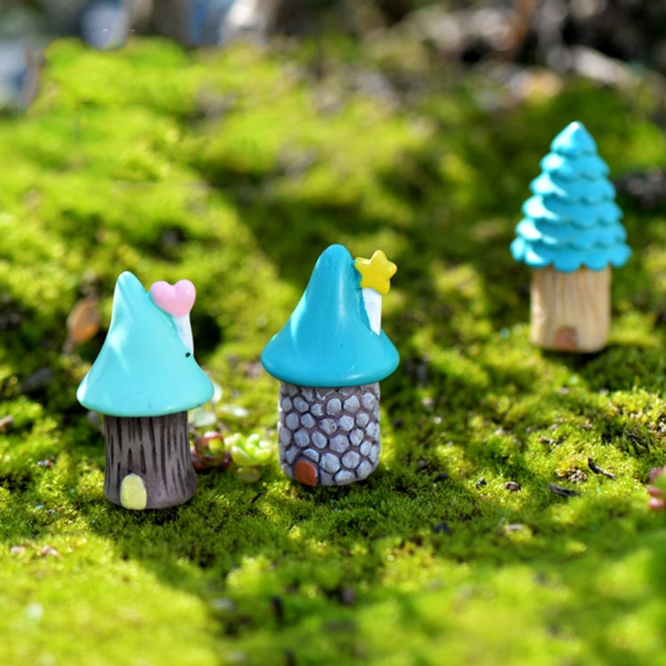 2 PCS Cartoon Tree House Moss Micro-landscape Fleshy Ornaments Jewelry, Random Style Delivery-Reluova