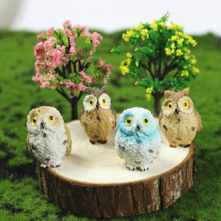 4 PCS/Set Mini Simulation Owl Gardening Decorative Animal Ornaments My Store