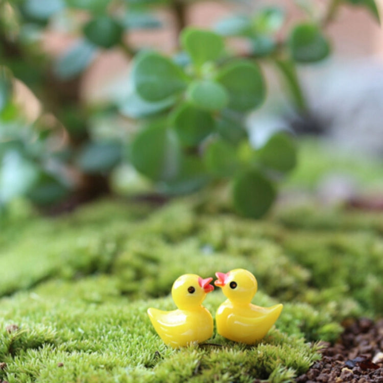 5 PCS Mini Doll House Accessories Resin Three-dimensional Small Yellow Duck Plant Decoration My Store