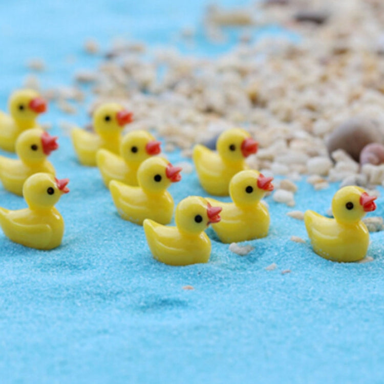 5 PCS Mini Doll House Accessories Resin Three-dimensional Small Yellow Duck Plant Decoration My Store