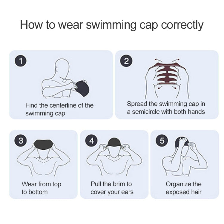 Comfortable Cloth Swimming Cap for Men and Women Reluova