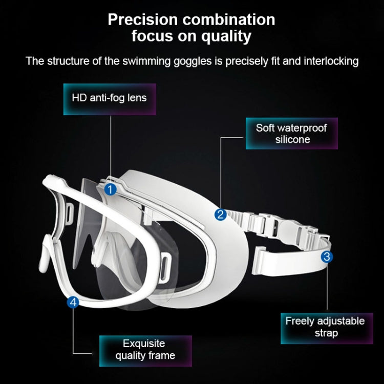 Liquid Silicone Swimming Equipment HD Anti-fog Comfortable Electroplated Swimming Goggles Reluova