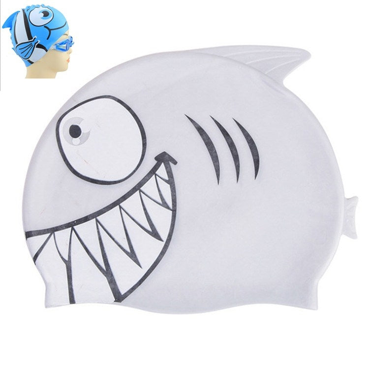 Ear Protection Small Fish Pattern Diving Cap Children Silicone Swimming Cap Reluova