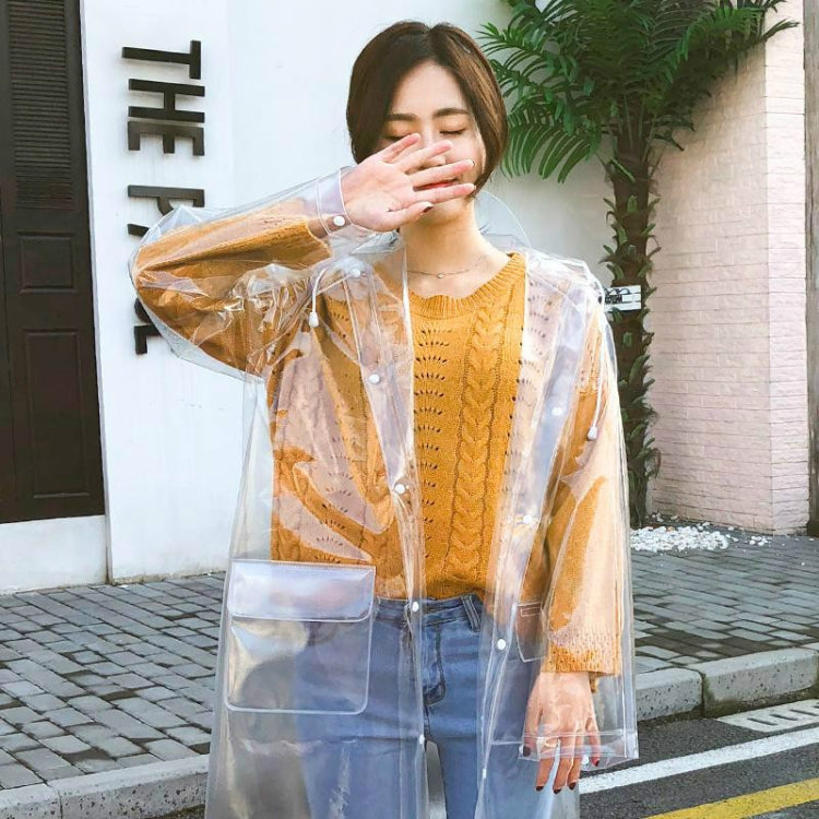 Stylish Portable Outdoor Transparent EVA Raincoat My Store