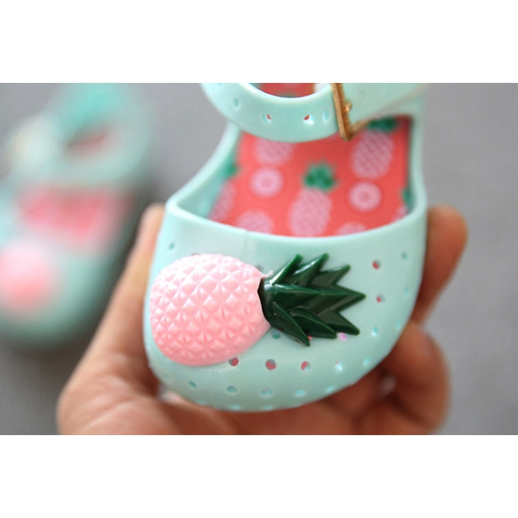 Mini Pineapple Fruit Hole Summer Jelly Children Shoes Plain Rain Boot