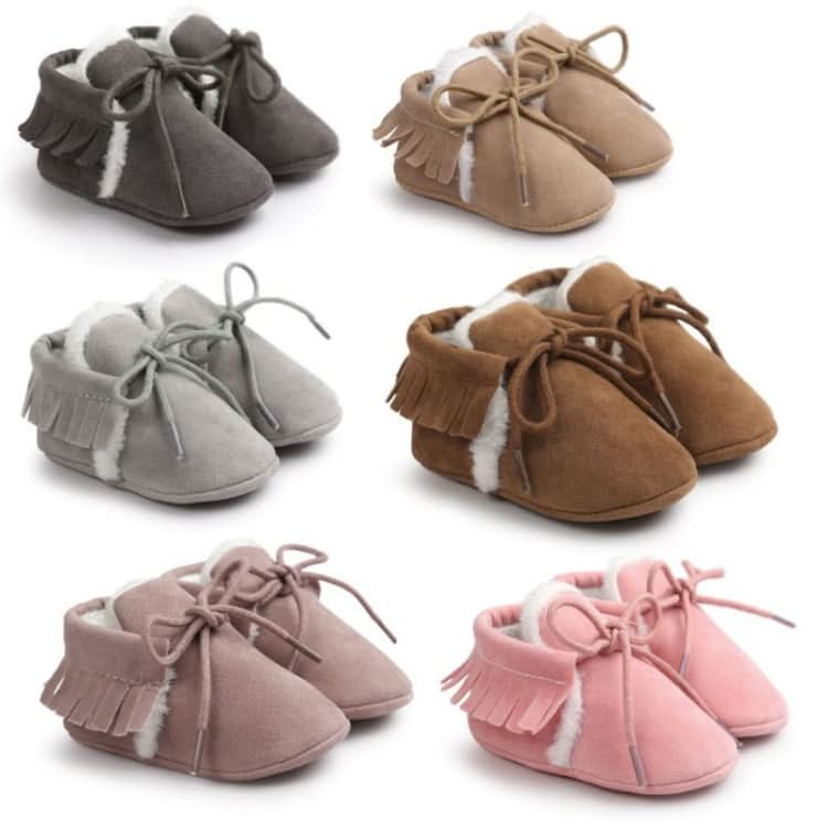 Baby Moccasins Shoes Fringe Soft Soled Non-slip Footwear Crib Shoes PU Suede Leather First Walker Shoes Reluova